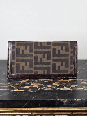 ARCHIVAL 1990s Fendi Zucca Continental Long Wallet